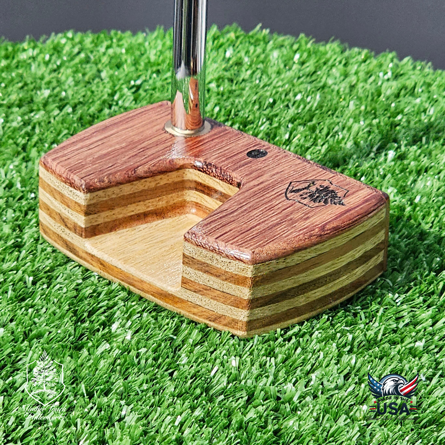 Bubinga & White Limba Wood Putter